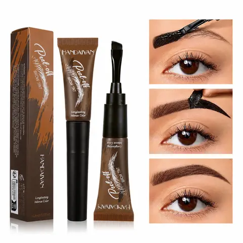 4-Color Tear-Off Brow Tint – See Usage Guide – Waterproof, Non-Fading, Long-Lasting Pigment for Precise Brow Definition & Effortless Wild Brow Looks – Eyebrow Makeup for Women
