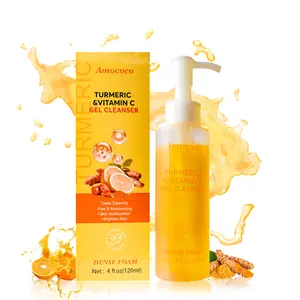 Turmeric Vitamin C Double Effect Cleansing gel! Deep cleansing+gentle oil control, moisturizing and nourishing the skin without tightness