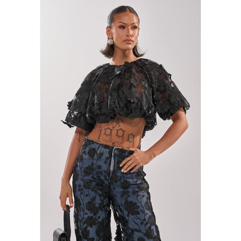 DONT GIVE UP LACE BLOUSE