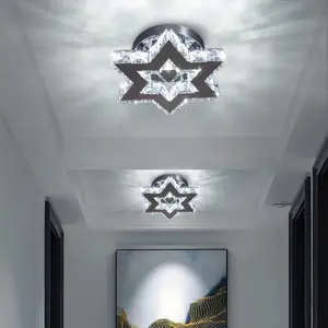 Nordic Star Design K9 Crystal LED Ceiling Chandelier Surface Mounted Remote Switch Control Indoor Home Dining Room Decorative Lighting QH-MC017