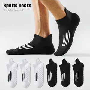 6 Pairs Men's Professional Sports Socks Ankle Running Socks Cushioning Performance Cotton Compression Anti-Slip Sweat Absorbing Odor Proof Breathable Shock-Absorbing Wear-Resistant Running All Season Universal Sportswear - Menswear