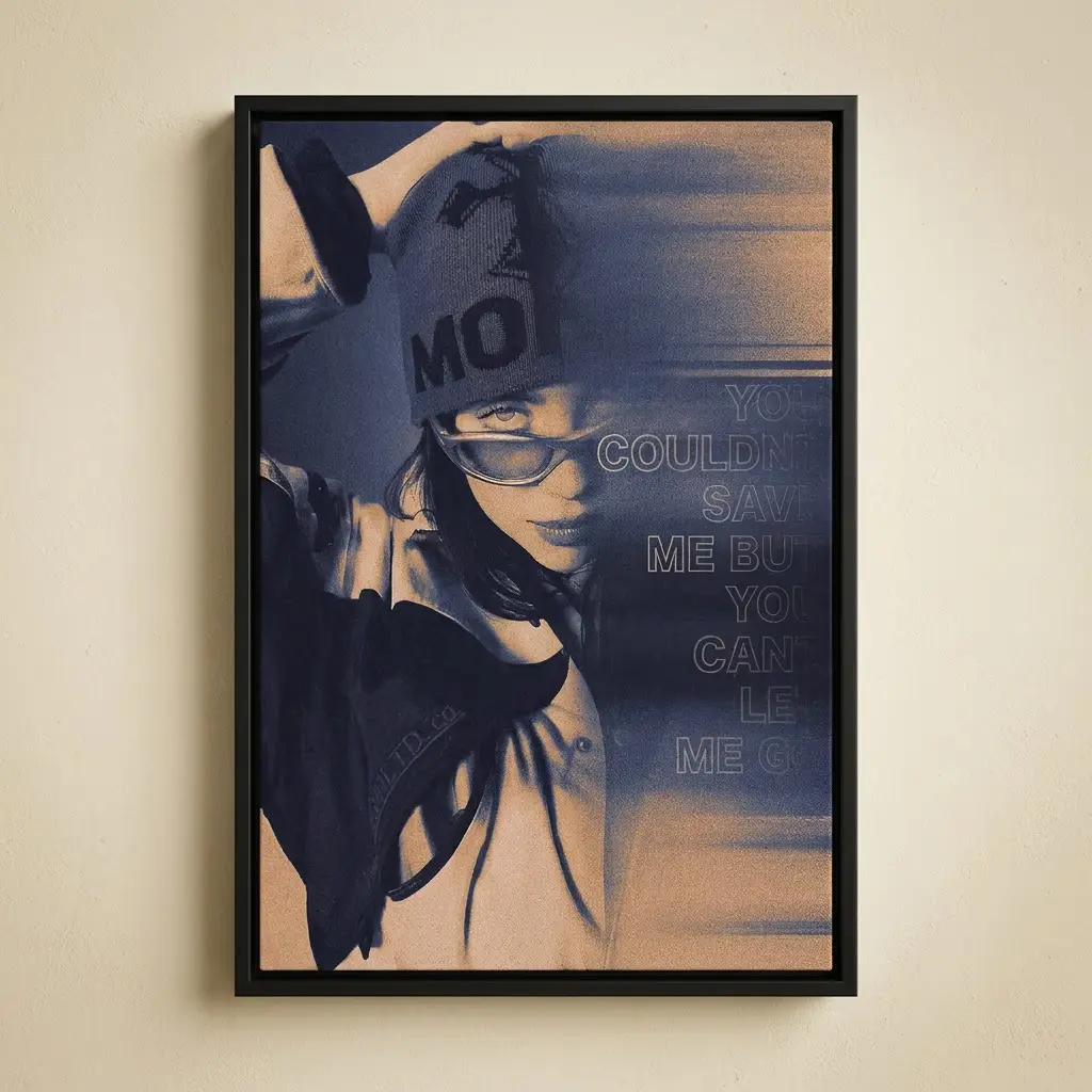 Billie Minimalist Black And White Canvas Poster Vintage Eilish Music Wall Art Home Room Aesthetic Decor