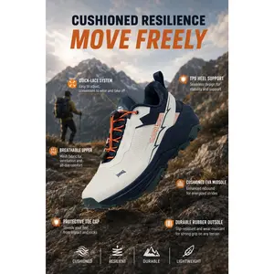 New Outdoor Anti-slip & Wear-resistant Hiking Shoes  Trendy Climbing Shoes for Men, Soft Sole, Ultra-light, Sports Casual Travel Shoes, Outdoor Trekking Shoes