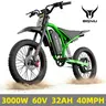 BIGNIU BG-S Pro Adult Electric Bike - 19-inch Tires, 3000W Peak Motor, 60V 32A Battery, Dual Hydraulic Brakes, 3 Speeds, 50.5kg Weight, 183cm Fit Height, 12-Month Coverage, Off-Road & Urban Sport Cycling Leisure Equipment