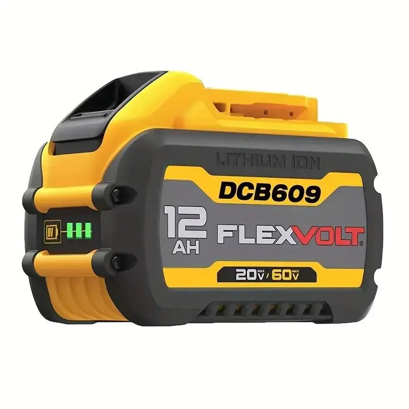 12.0Ah Lithium Ion Replacement Battery for DeWalt DCB606, 20V/60V MAX Compatible with Flex-Volt DCB609, DCB612, DCB606-2, DCB609-2 Cordless Power Tools & Chargers, Portable Power Tool Accessory, Lithium Ion Battery