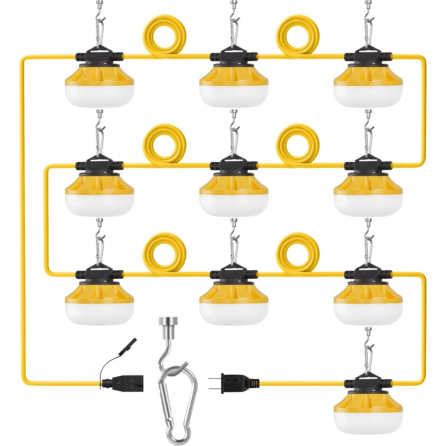100FT LED Construction String Lights, 100W 10000LM Work Lights