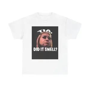 Humorous Tia Did It Smell Tee - Ashley Trevino Graphic Cotton Shirt For Meme Lovers
