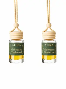 SALE NOW AURA 2 Car Air Freshener Diffuser 8ml – Long Lasting Hanging Auto Fragrance with Natural Wood Cap, Premium Glass Bottle, Strong Aroma for Car, Office & Small Spaces – Dragon Blood, Vanilla, Mahogany & More