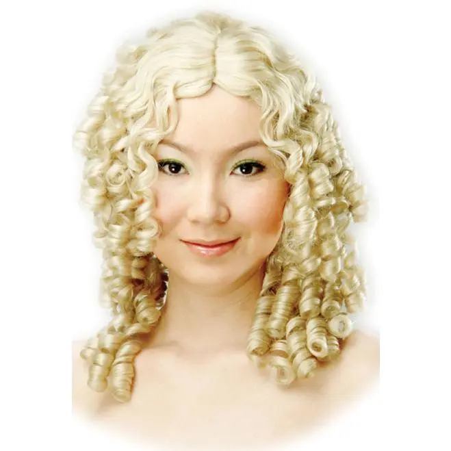 212 MAIN Female Synthetic Costume Wig - Women's Blonde Ringlets Curl Style, Model 259