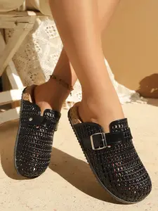 Comfortable One-Step Sandals, Vintage Casual Open-Toe Slippers (student Style), Summer Thick Sole Mules, Women's Footwear, Foot Clogs