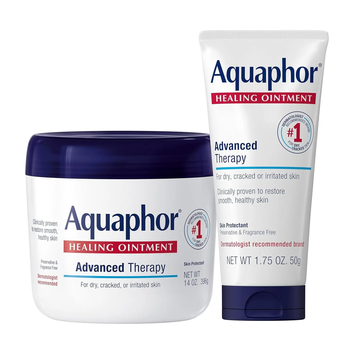 Aquaphor Advanced Therapy Healing Ointment Skin Protectant, 14 OZ | Clinically Proven Skin Protectant Moisturizer for Cracked, Irritated or Dry Skin Relief, Dye and Fragrance Free