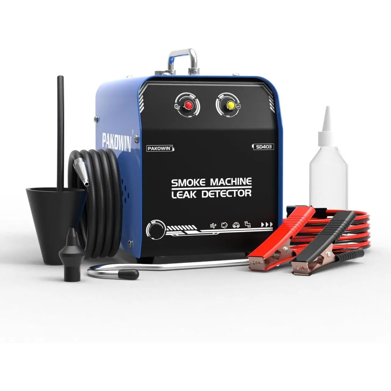 Automotive Smoke Machine Leak Detector - 12V DC Vacuum EVAP Smoke Tester Diagnostic Tester with Built-in Air Pump for Vehicle Pipe Systems