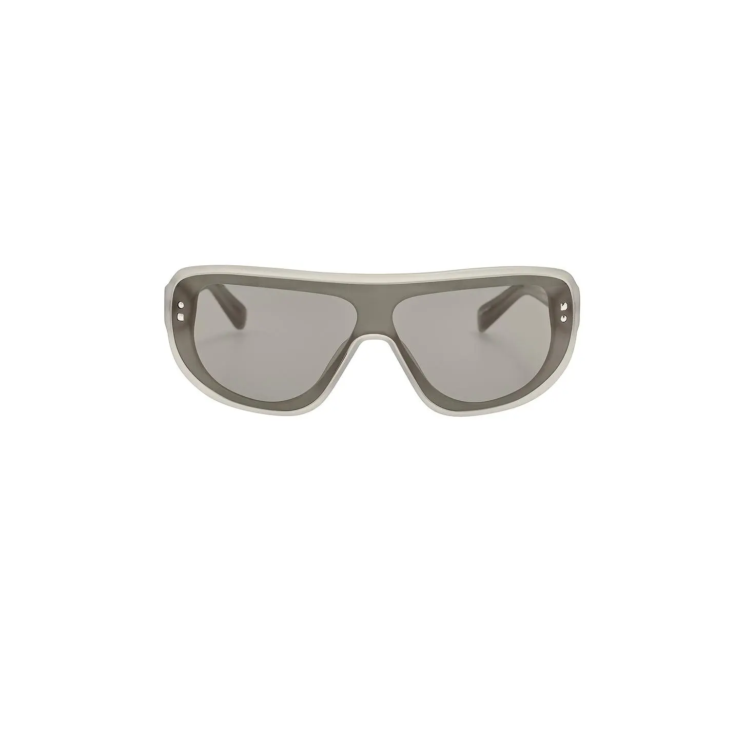 JACQUEMUS Square Sunglasses in Sanded Smoke, Silver, & Khaki