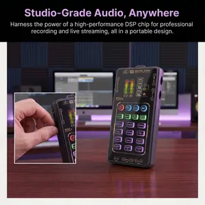 X55 Pro Handheld Digital Sound Card Professional Audio Interface for Gaming Singing