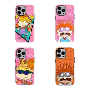 Colorful and playful phone cases for kids, featuring a stylish two-in-one glossy design, adorable pastel cartoon patterns, and compatibility with iPhone 17/16/15/14/13/12/11. A perfect gift for a friend.