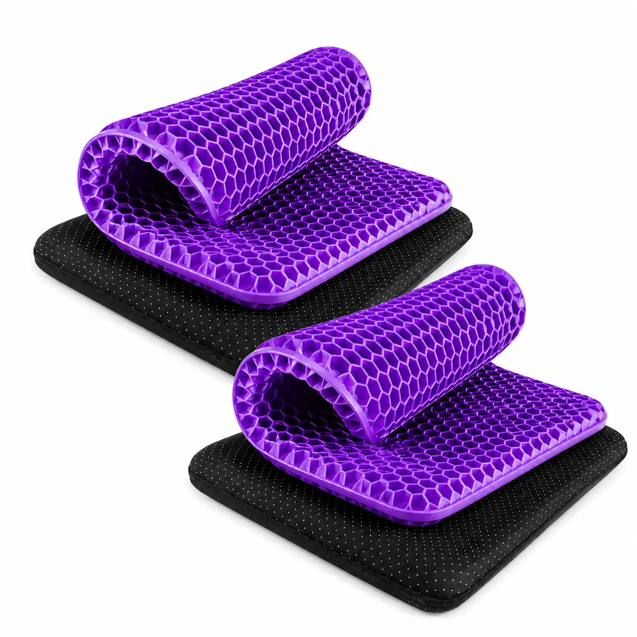 Gel Seat Cushion for Chair, Thick Honeycomb Cooling Seat Cushion, Firm Support Pressure Relief Pad for Office Chair, Car Seat, Wheelchair & Desk Chair, Breathable Non-Slip Washable Cover Weight Distribution Premium Quality
