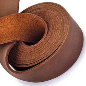 1 Inch Wide Flat Full Grain Oil Tan Leather Strap for Crafts, Tooling, Belt, Garden Tools, 2mm Thick 72 Inches Long Dark Brown
