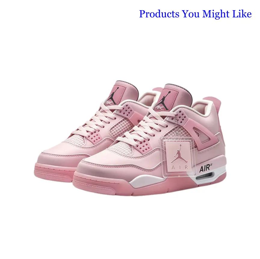 Collectibles Retro High-Top Sneakers - Brand New With Original Shoe Box, Soft Pastel Pink Smooth Leather Upper, Delicate Grid Mesh Panels, Cushioned Support Midsole, Sweet Tone For Casual Streetwear & Daily Outfits