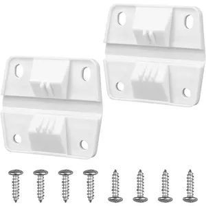 2 Set Cooler Plastic Hinges with Screws Set, Cooler Hinges Replacement Parts, Compatible with Coleman Camping Coolers Hinges with 8 Pcs Screws