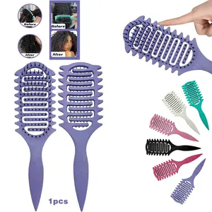 Curl Defining Brush, Multi Purpose Styling Brush for Separating, Combing and Curling Hair to Reduce Pulling, Hair Detangling Comb