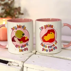 Nanalan It's Okay Birdy Mug, Nanalan Hey Birdy Mug, Mona Mug, Nanalan Meme Mugs