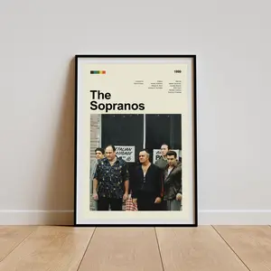 The Sopranos Poster Light Theme, Modern Tv Series Poster Print, The Sopranos Tv Series Poster, Tv Series Posters Art, Tony Soprano Decor Landscape(Note: Frame shown for display only)