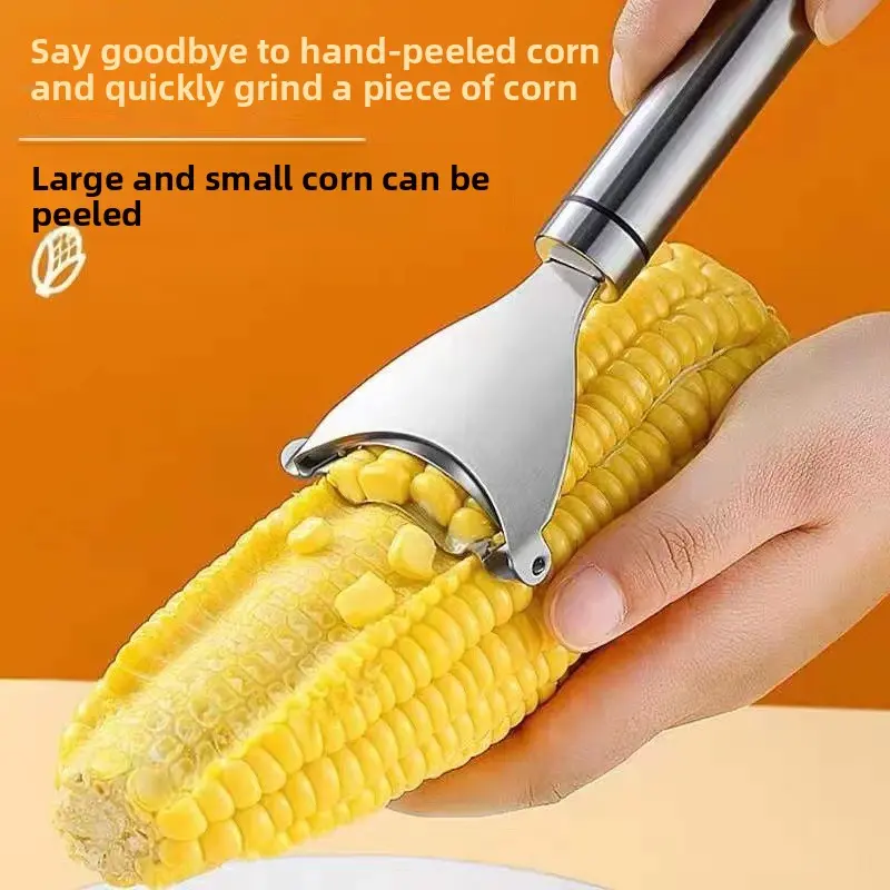 2PCS 304 stainless steel thresher, corn slicer, peeler, kitchen and household corn cutter, fishing and corn peeling