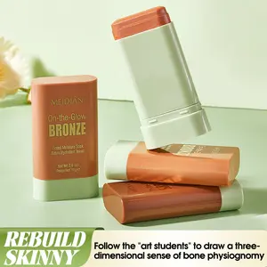 Charming Point Blush Stick for Lip and Cheek Dual Use, Clear Natural Matte Contouring Rouge