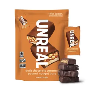 Unreal Dark Chocolate Caramel Peanut Nougat Bars 13 ct
