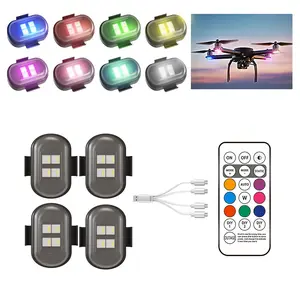 Wireless Light Aircraft Airplane Helicopter Warning Lights RGB Led Aircraft Strobe lights Motorcycle Lights LED Flash Position, Led Tail Light