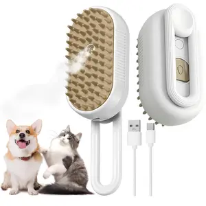 Pet Steam Brush,Cat Dog Hair Remover, Adjustable Pet Hair Remover,Pet Steamy Mist,Steam Pet Brush for Pet Hair, 3 in 1 Steam Brush for Cats, Pet Grooming Comb with Steam Spray, Adjustable Hair Remover for Cats and Dogs, Pet Hair Brush