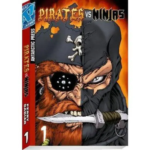 Used Pirates Vs. Ninjas Pocket Manga Volume 1 Comics - Fred Perry, 2007 Issue, 128 Pages, Ultimate Showdown, English Paperback Book