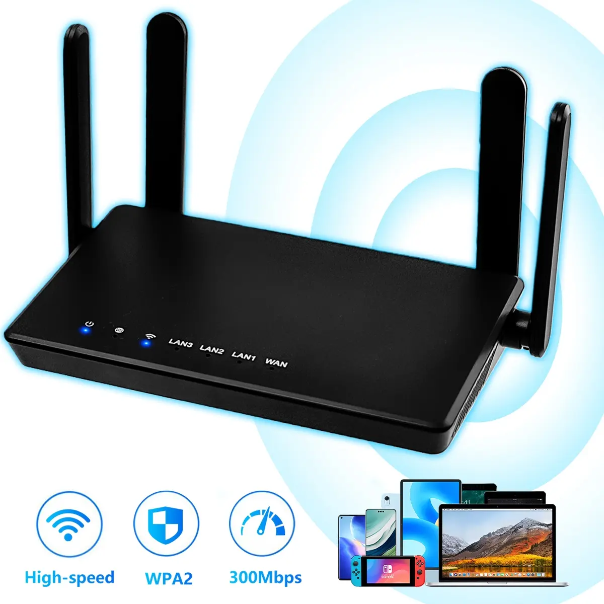 Wpa1 Internet Router High-gain wall-penetrating smart WiFi router, wireless internet router ...