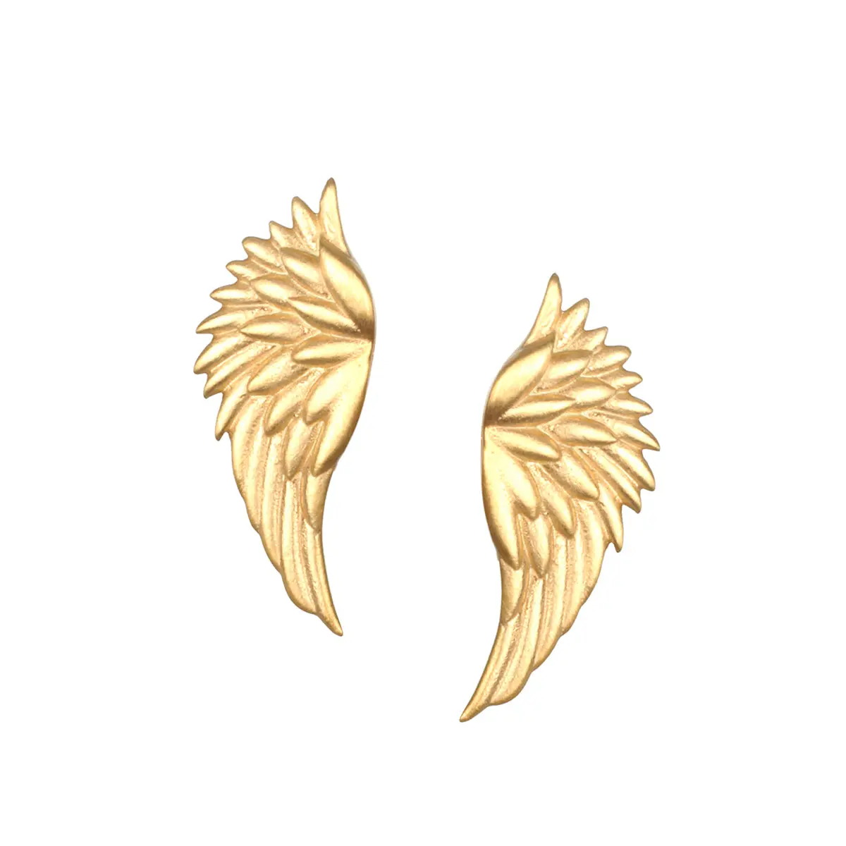 Guided Journey Angel Wing Gold Earrings Studs, Platinum & Carat Gold Jewelry Accessories
