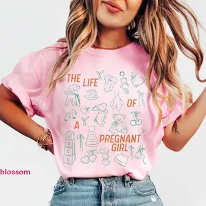 Comfort Colors® The Life Of A Pregnant Girl T-shirt, Pregnancy Announcement Tee, Baby Reveal Shirt, Expecting Mom Sweatshirt, Mother's Day Gift
