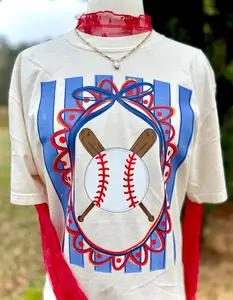 Comfort Colors Baseball T-shirt, Baseball Coquette, Play Ball, Home Run, Sports, Crest, Preppy, Trendy, Girly, Athletic