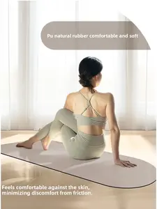 Premium PU Yoga Mat Non Slip Eco Friendly Exercise Mat for Pilates Home Workout Soft Comfortable Natural Rubber