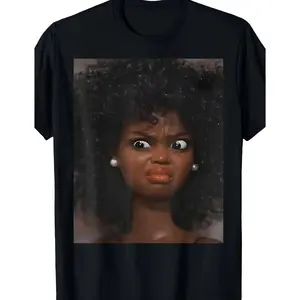 Expressive Doll Face Meme T-Shirt for Men and Women Four Season Cotton Casual Round Neck Outdoor Short Sleeve VQ3