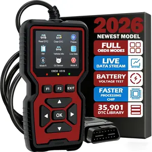 High-End Obdii/eobd Car Diagnostic Scanner, Battery Tester, Automotive Voltage Tester, Fault Code Eraser, Professional Obd2 Scan Tool Compatibility Since 1996, Real-Time Data Flow