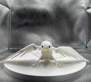 White Sparrow 3D Print - Metallic Shine