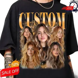Custom Girlfriend Boyfriend Valentine Love Shirt Personalized Bootleg Rap Tee Photo Face Graphic Shirt Vintage 90s Shirt Gift Global Trending Outfits