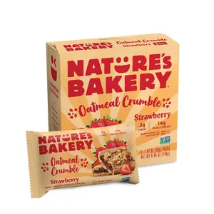 Nature's Bakery Oatmeal Crumble Strawberry Bars, 1.41 Oz, 6 Count