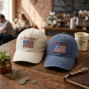 USA 250 Years of Freedom Hat 2026 – Patriotic Embroidered Dad Cap, Washed Vintage Baseball Cap, 4th of July Hat, Independence Day Gift