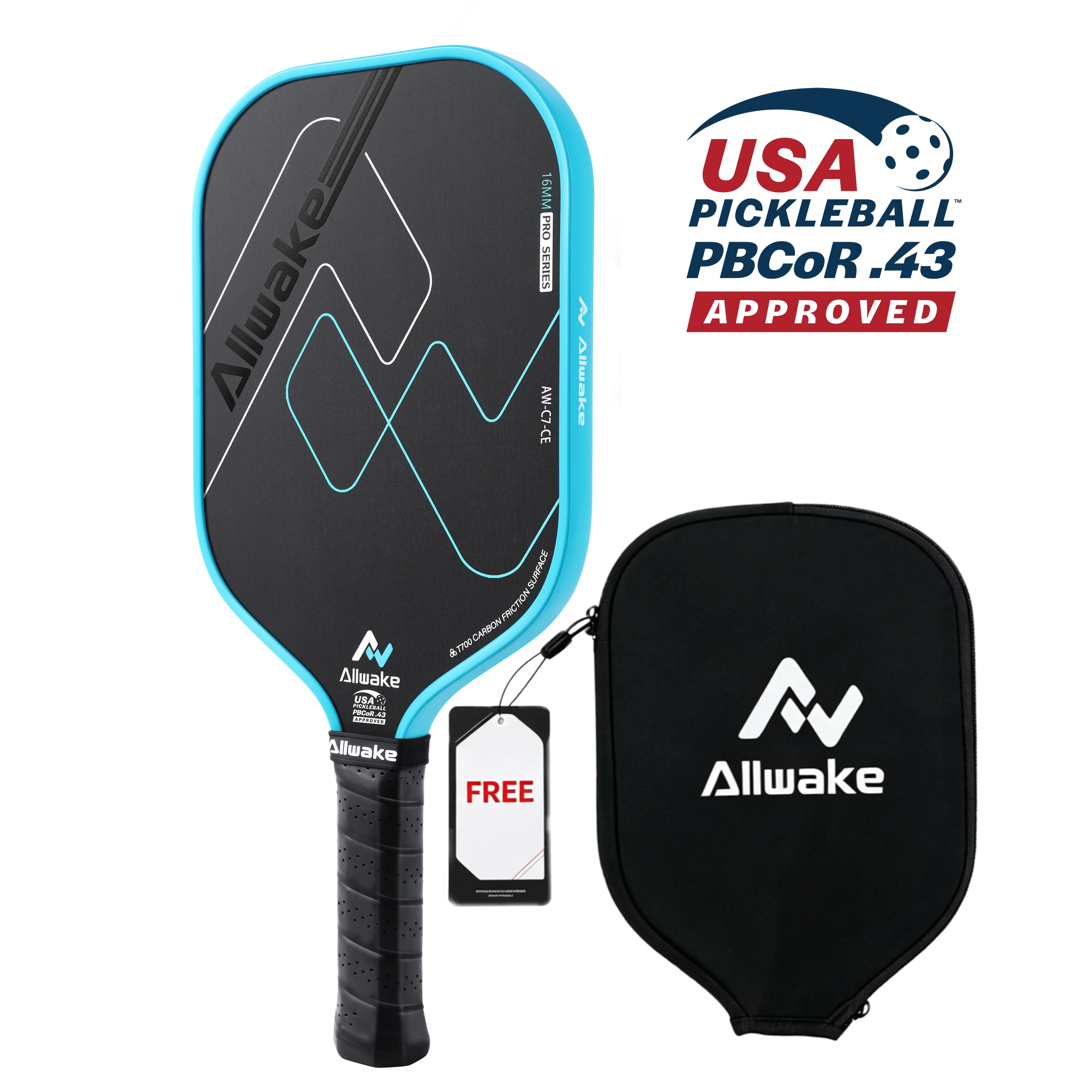 Carbon Fiber Pickleball Paddles,T700 Raw Carbon Fiber Pickleball Paddle Designed for Great Spin Power&Control, Racket with 16MM PP Honeycomb Core,2025 Pro Series Carbon Paddle Set