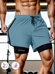 Men's Summer Sports Swim Fitness Shorts, Ice Silk Quick-Dry Running Shorts, Athletic Shorts, Comfortable and Breathable Gym Wear