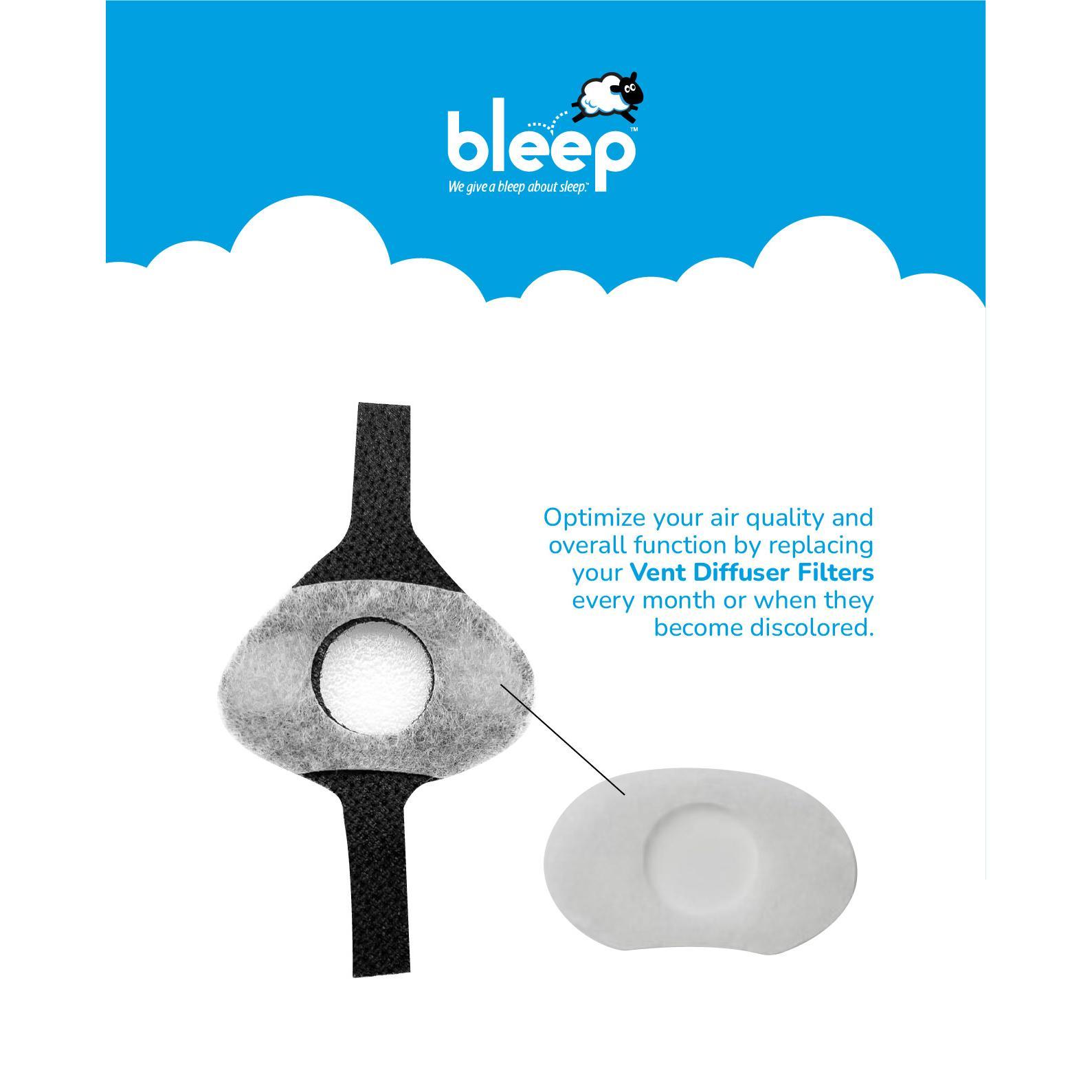 Bleep Eclipse & DreamWay Vent Filter Replacements- White Exhaust Filters for Quiet PAP Masks, Compatible with Eclipse & DreamWay Frames, 12 Pack Bleep Eclipse & DreamWay Vent Filter Replacements- White Exhaust Filters for Quiet PAP Masks, Compatible with Eclipse & DreamWay Frames, 12 Pack