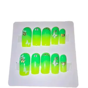 Neon Ombre Spring Nails