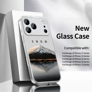 Aesthetic Sunlit Snow Mountain Theme Smartphone Case - Drop-Proof Cellphone Accessory for iPhone 11,12,13,14,15,16 Pro Max, Handheld Device Comprehensive Shock Protection
