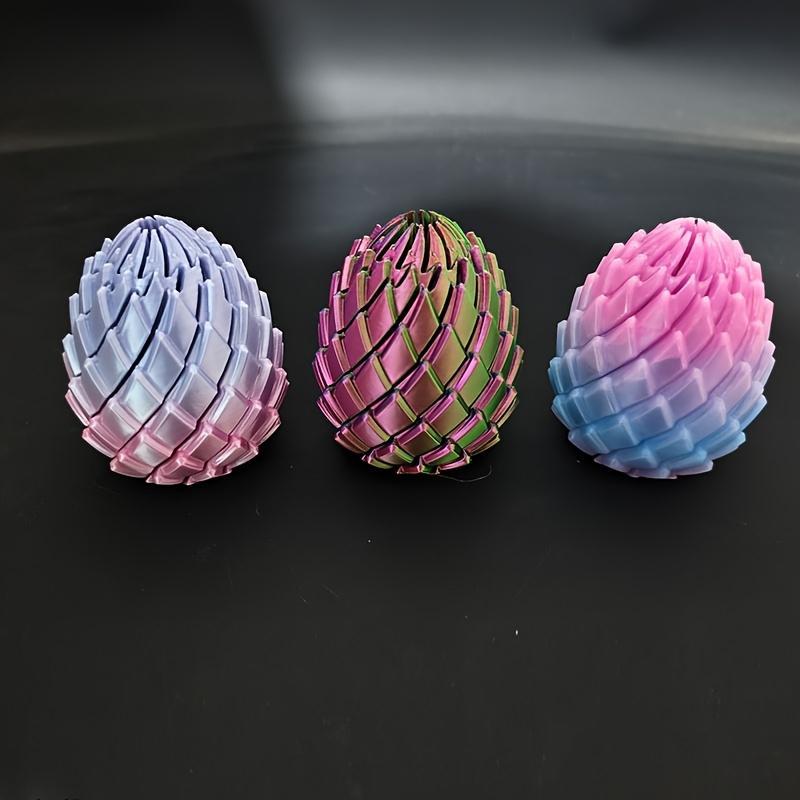 2pcs 3D Printed Twisting Dragon Egg Statues - Twisting Pose Suitable for Fairy Gardens, PLA Plastic Miniature Dragon Eggs for / Decor, Battery-Free Landscaping, Christmas Decoration for Dioramas & Terrariums