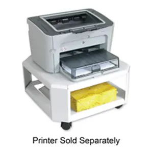 Master Products  Mobile Printer Stand- Steel- 17in.x17in.x8-.50in.- Platinum